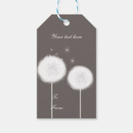 Zwei Dandela Taupe Rustic Country Zuhause Geschenkanhänger