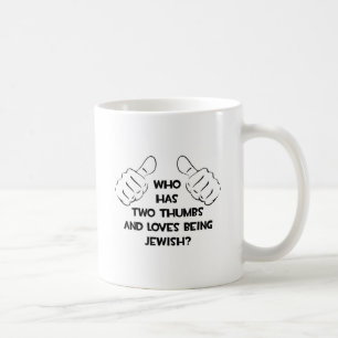 Zwei Daumen .. jüdisch Kaffeetasse