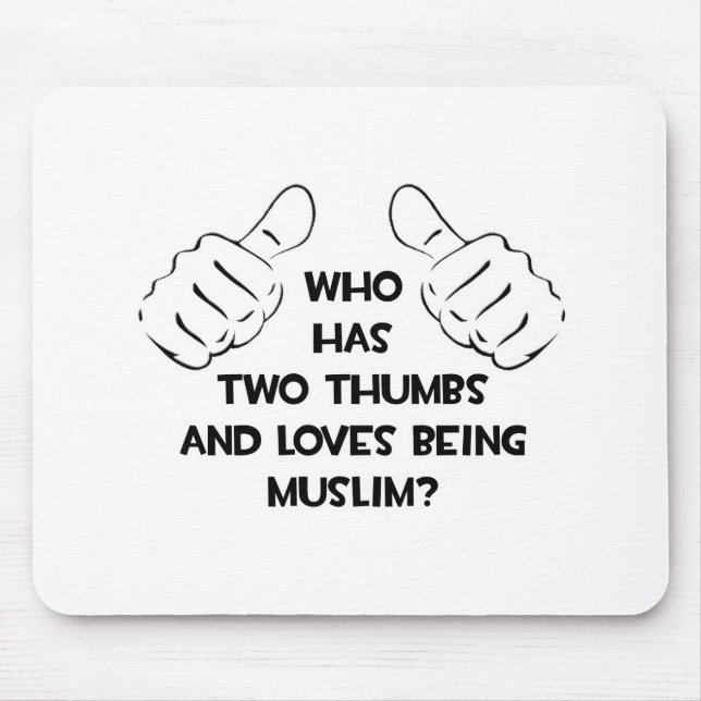 Zwei Daumen .. muslimisch Mousepad (Vorne)