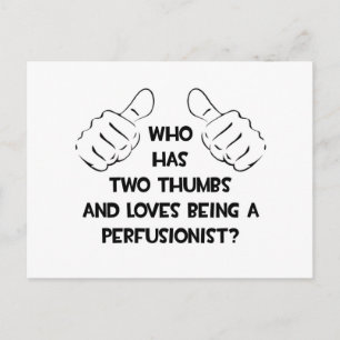Zwei Daumen .. Perfusionist Postkarte