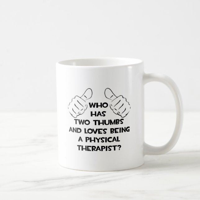 Zwei Daumen .. Physiotherapeut Kaffeetasse (Rechts)