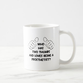 Zwei Daumen .. Prosthetin Kaffeetasse