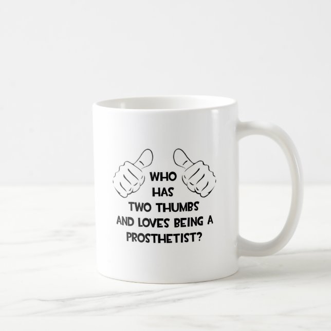 Zwei Daumen .. Prosthetin Kaffeetasse (Rechts)