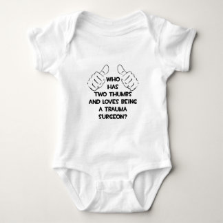 Zwei Daumen .. Trauma Chirurg Baby Strampler