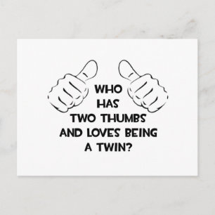 Zwei Daumen .. Twin Postkarte