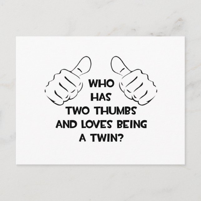 Zwei Daumen .. Twin Postkarte (Vorderseite)