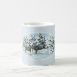 Zwei Deers und ein Snowman iPad Air Cover Kaffeetasse