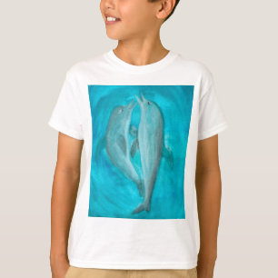 Zwei Delphine spielen frei und wild im Ozean T-Shirt