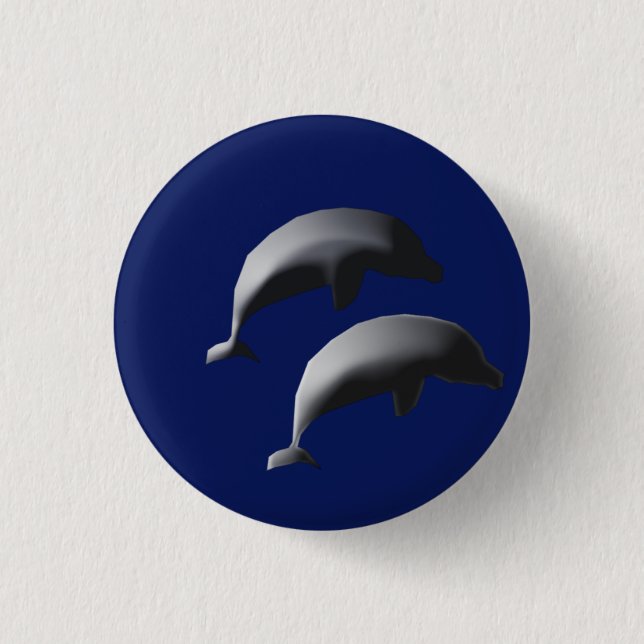 Zwei Delphinschaltflächen Button (Vorderseite)
