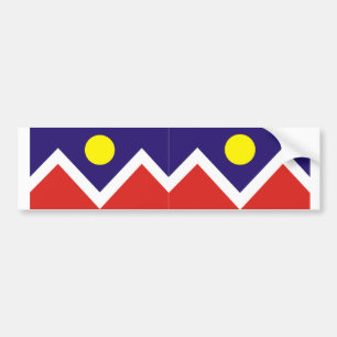 ZWEI Denver, Colorado Flag Autoaufkleber