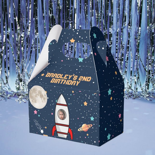 Zwei der Mond-Raketen 2. Geburtstag Foto Geschenkschachtel (Von Creator hochgeladen)