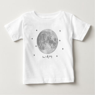 Zwei der Mond Silver 2. Geburtstag Boy Baby T-shirt