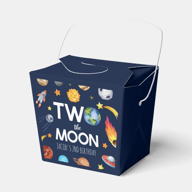Zwei der Weltraumpartys auf dem Mond Geschenkschachtel (Vorderseite)