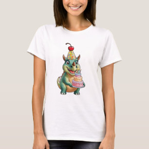 Zwei Dinosaurier tanzen so, als wären sie in einem T-Shirt