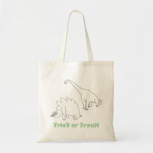Zwei Dinosaurier, Umriss, Benutzerdefinierte Trick Tragetasche