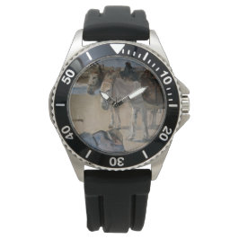 Zwei Donkeys (von Isaac Israels) Armbanduhr