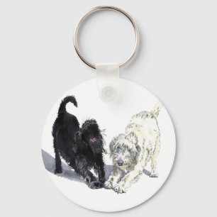 Zwei Doodles Schlüsselanhänger