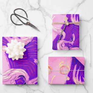 Zwei Drachen, drei Sonnen Geschenkpapier Set