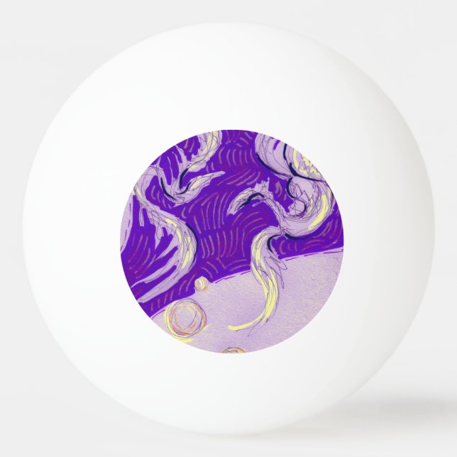 Zwei Drachen, drei Sonnen Tischtennisball (Vorderseite)