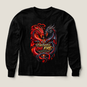 Zwei Drachen, ein Feuer – Episches Fantasy-T-Shirt