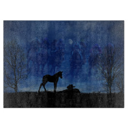 Zwei durchdachte Racehorse Foals Cutting Board Schneidebrett