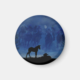 Zwei durchgekrönte Racehorse Foals Magnet