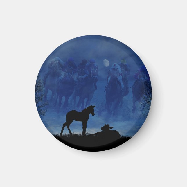 Zwei durchgekrönte Racehorse Foals Magnet (Vorne)