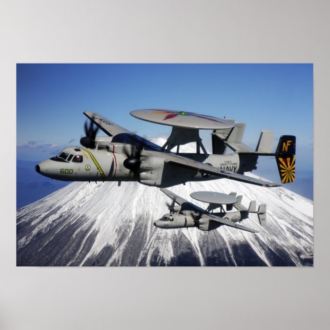 Zwei E-2C-Hawkeyys führen einen Flyby Poster (Vorne)