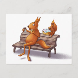 Zwei Eichhörnchen Feiertagspostkarte