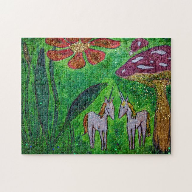 Zwei Einzel unter einem Pilz (Horizontal)