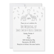 Zwei Elefanten Herzsilber Hochzeit im Herbst Einla
