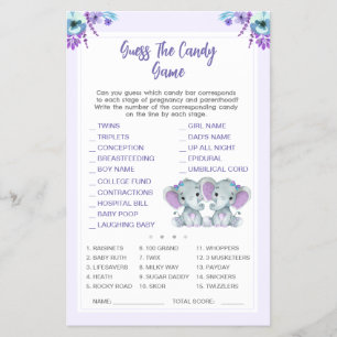 Zwei Elefanten schätzen das Candy Baby Showspiel Flyer