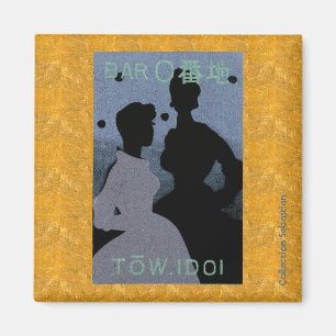 Zwei elegante Damen laufen in eine Bar Magnet