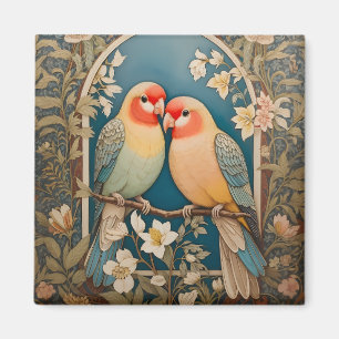 Zwei elegante Lovebirds Vintag Magnet