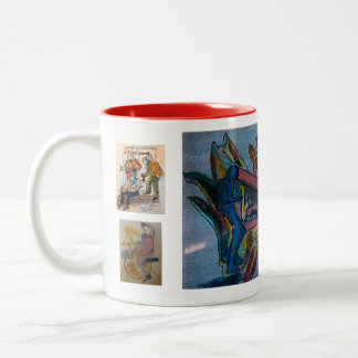 Zwei elf-Unzen-Tasse Zweifarbige Tasse