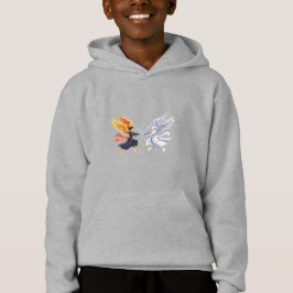 Zwei Engel mit großem Schwert mit offenen Flügeln Hoodie