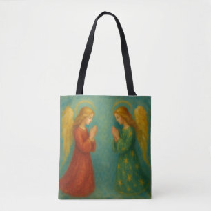 Zwei Engel Praying Tote-Tasche Tasche