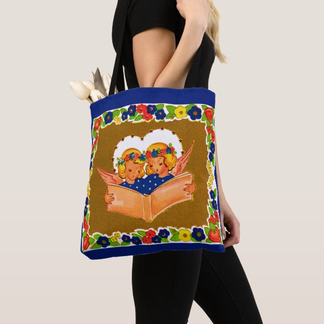 zwei Engel singen Tasche (Von Nahem)