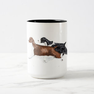 Zwei englischer Springer-Spaniels-Tasse Zweifarbige Tasse