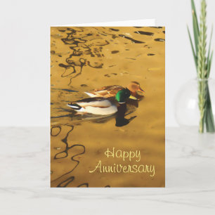 Zwei Enten Jubiläumskarte Karte