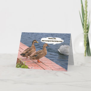 Zwei Enten und eine Swan-Schwanz-Karte Karte