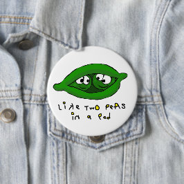 Zwei Erbsen in einem Pod-Abzeichen Button