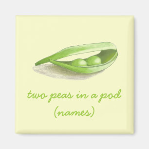 Zwei Erbsen in einem Pod-Couple-Magnet Magnet