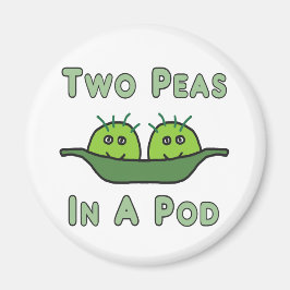Zwei Erbsen in einem Pod Magnet