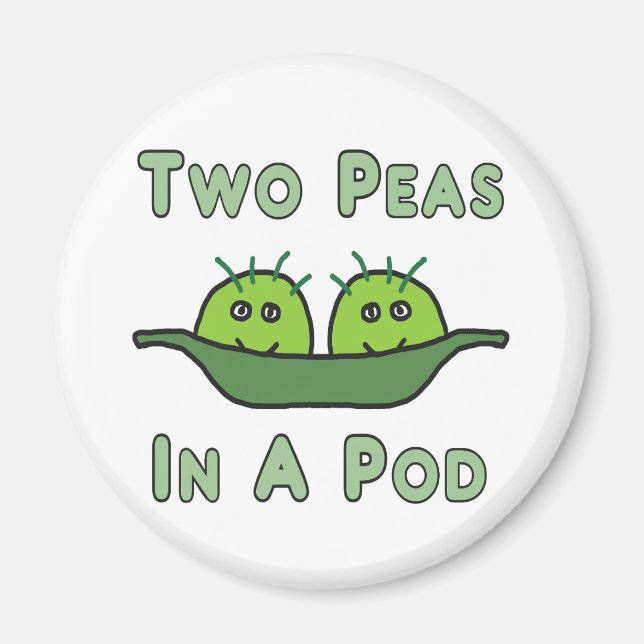 Zwei Erbsen in einem Pod Magnet (Vorne)
