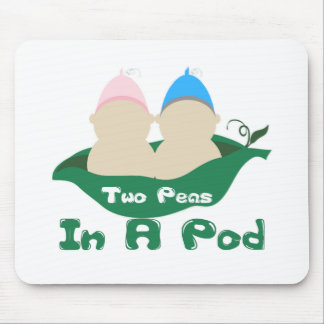 Zwei Erbsen in einem Pod Mousepad