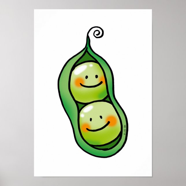 Zwei Erbsen in einer Hülle Poster (Vorne)