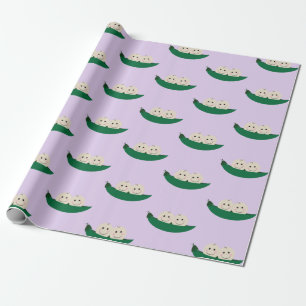 Zwei Erbsen in einer Hülse paart Baby Geschenkpapier