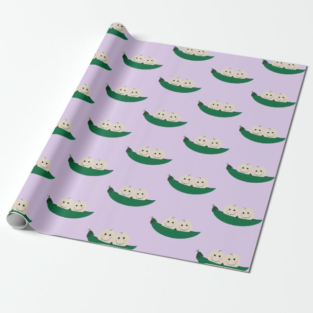 Zwei Erbsen in einer Hülse paart Baby Geschenkpapier (Ungerollt)