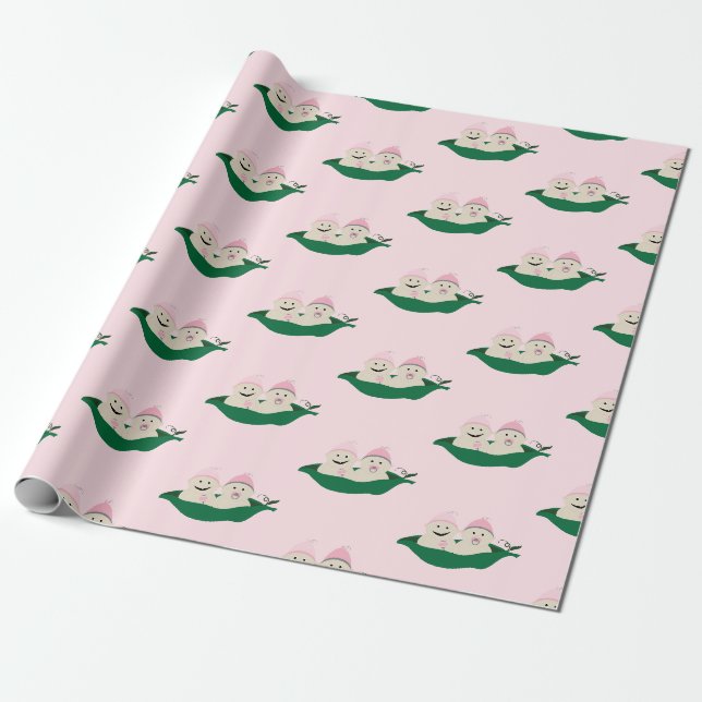 Zwei Erbsen in einer Hülse paart Babys Geschenkpapier (Ungerollt)